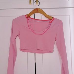 Pink Out From Under Go For Gold Seamless Long Sleeve Top